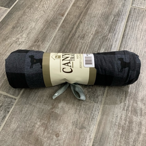 𝅺Men's Christmas Pajamas Jersey Lounge Pants Black & Grey Buffalo Plaid PJ Pants - Picture 2 of 3